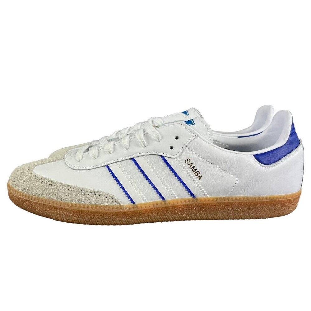 Adidas Samba Cloud White Lucid Blue Gum Shoes IG2339 Men's Sizes 8.5 - 13 - Picture 3 of 10